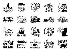 paquete de letras de gato cotizaciones vector svg