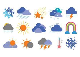 Weather icon set design template vector illustration