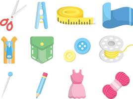 Sewing icon set illustration vector