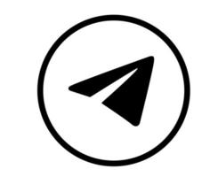 Ilustración de vector de diseño de símbolo de icono de redes sociales de telegrama