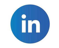 LinkedIn social media icon Symbol Abstract Design Vector illustration