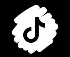 tiktok redes sociales icono logotipo símbolo abstracto ilustración vectorial vector