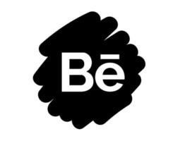 behance redes sociales icono símbolo diseño abstracto vector ilustración