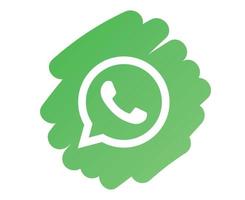 whatsapp social media logo diseño icono símbolo vector ilustración