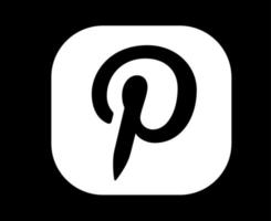 pinterest redes sociales icono símbolo abstracto ilustración vectorial vector