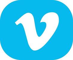 Ilustración de vector de elemento de diseño de símbolo de icono de redes sociales de vimeo