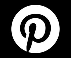 Pinterest social media icon Symbol Design Vector illustration