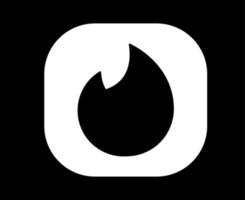 Tinder social media icon Abstract Symbol Design Vector illustration