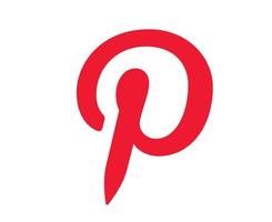 Pinterest social media icon Abstract Symbol Design Vector illustration