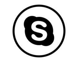Ilustración de vector de diseño de logotipo de símbolo de icono de redes sociales de skype