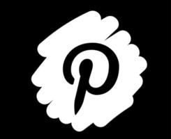 Pinterest social media icon Symbol Abstract Design Vector illustration