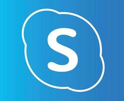 Skype social media Design icon Symbol Logo Vector illustration