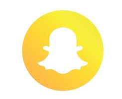 Snapchat social media icon Abstract Symbol Design Vector illustration