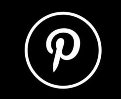 pinterest redes sociales icono logotipo símbolo diseño vector ilustración