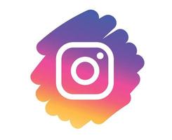 instagram social media logo resumen símbolo diseño vector ilustración