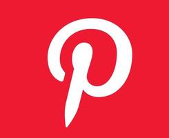 pinterest social media logo diseño icono símbolo vector ilustración