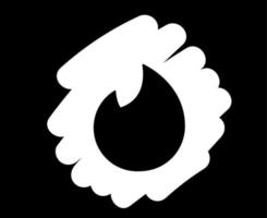 tinder social media logo símbolo abstracto diseño vector ilustración