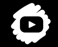 Ilustración de vector de símbolo de icono de diseño de logotipo de redes sociales de youtube