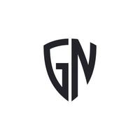 Letter GN on NG logo design template. vector