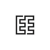 EE or E letter Logo design Vector. vector