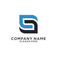 SD or DS initial letter logo design vector template.