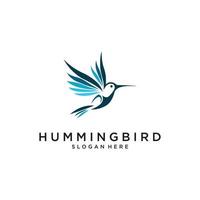 Hummingbird vector logo design. Bird vector logo design.
