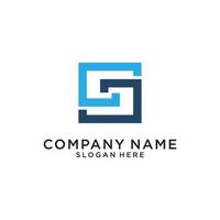 SD or DS initial letter logo design vector template.