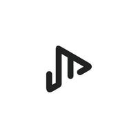 Letter JM or MJ vector logo design concept.