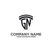 Letter GN on NG logo design template. vector