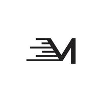 concepto de diseño de logotipo rápido letra m. diseño de logotipo vectorial de tecnología de letra m. vector