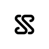 SS or S initial letter logo design vector