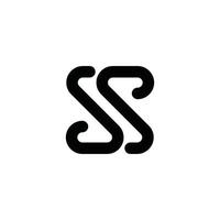 SS or S initial letter logo design vector