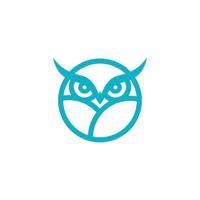 Owl vector logo design illustration. Owl logo. Owl icon.