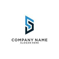 SD or DS initial letter logo design vector template.