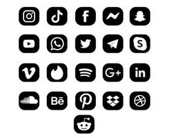 Collection social media icon Abstract Symbol Design Vector illustration