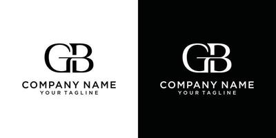 GB or BG initial letter logo design concept. vector