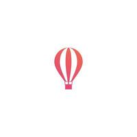 Hot air balloon icon, modern minimal flat design style, vector illustration