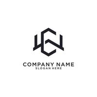 WC or CW initial letter logo design concept. vector