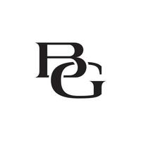 vector de diseño de logotipo de letra inicial bg o gb