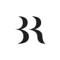 BR or RB initial letter logo design concept. vector