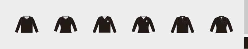 camisa negra de manga larga, camiseta, ropa con cuello con bolsillo para ropa de producción, publicidad, ropa de uso textil vector