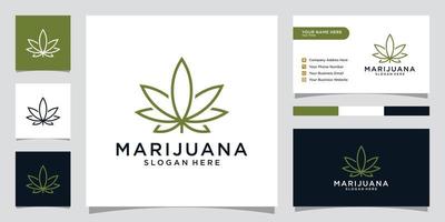 logotipo de hoja de cannabis para uso médico y farmacéutico. vector