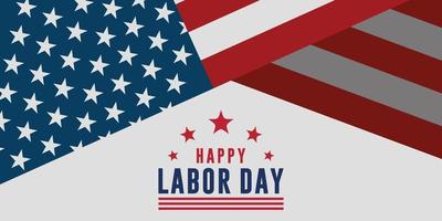 Happy Labor Day Vector greeting card or invitation card.