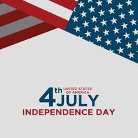 Happy 4th july holiday in the US. American independence day greeting card vector illustration