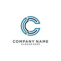 Initial letter C logo design vector template.