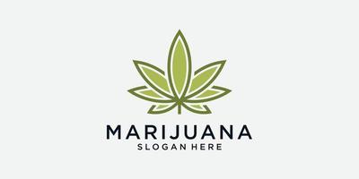 logotipo de hoja de cannabis para uso médico y farmacéutico. vector