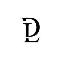 DL or LD initial letter logo design vector. vector