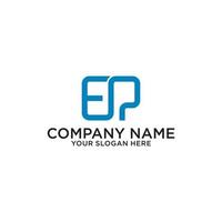 EP or PE initial letter logo design vector. vector