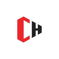 construcción de vector de diseño de logotipo hc o ch.