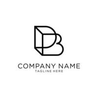 BD or DB Initial letter logo design vector. vector